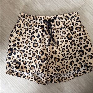 H&M Kids Leopard Print Swim Trunks - Tan and Black